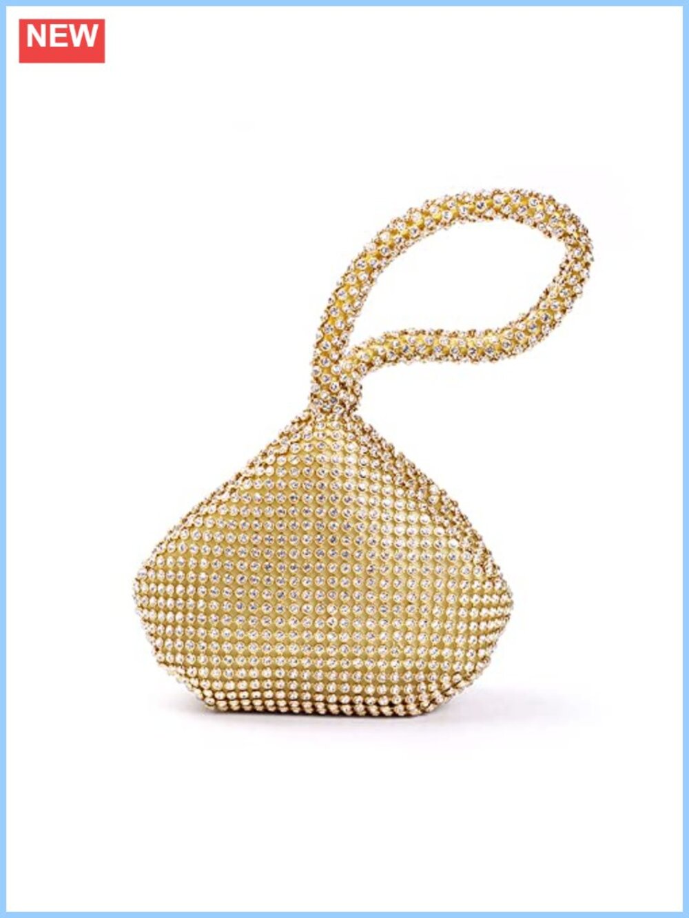 Rhinestone Triangle Evening Bag Party Prom Wedding Wristlet Clutch